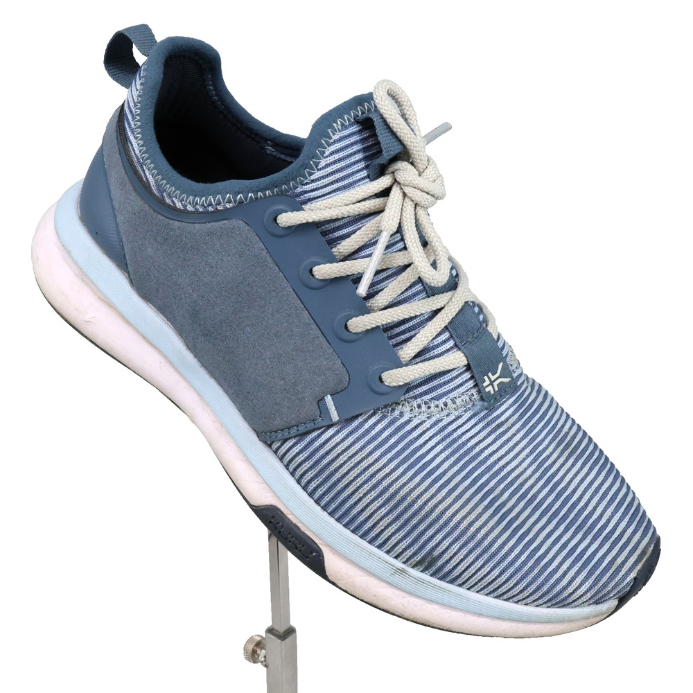 Kuru Atom Cloud Sneakers Womens 6 M Blue White Slip On Athletic Laces Walking